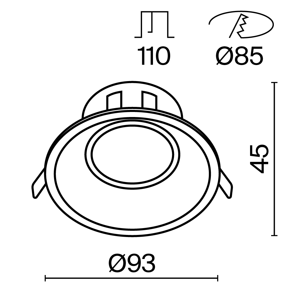 Картинка Встраиваемый светильник Maytoni Dot DL028-2-01W