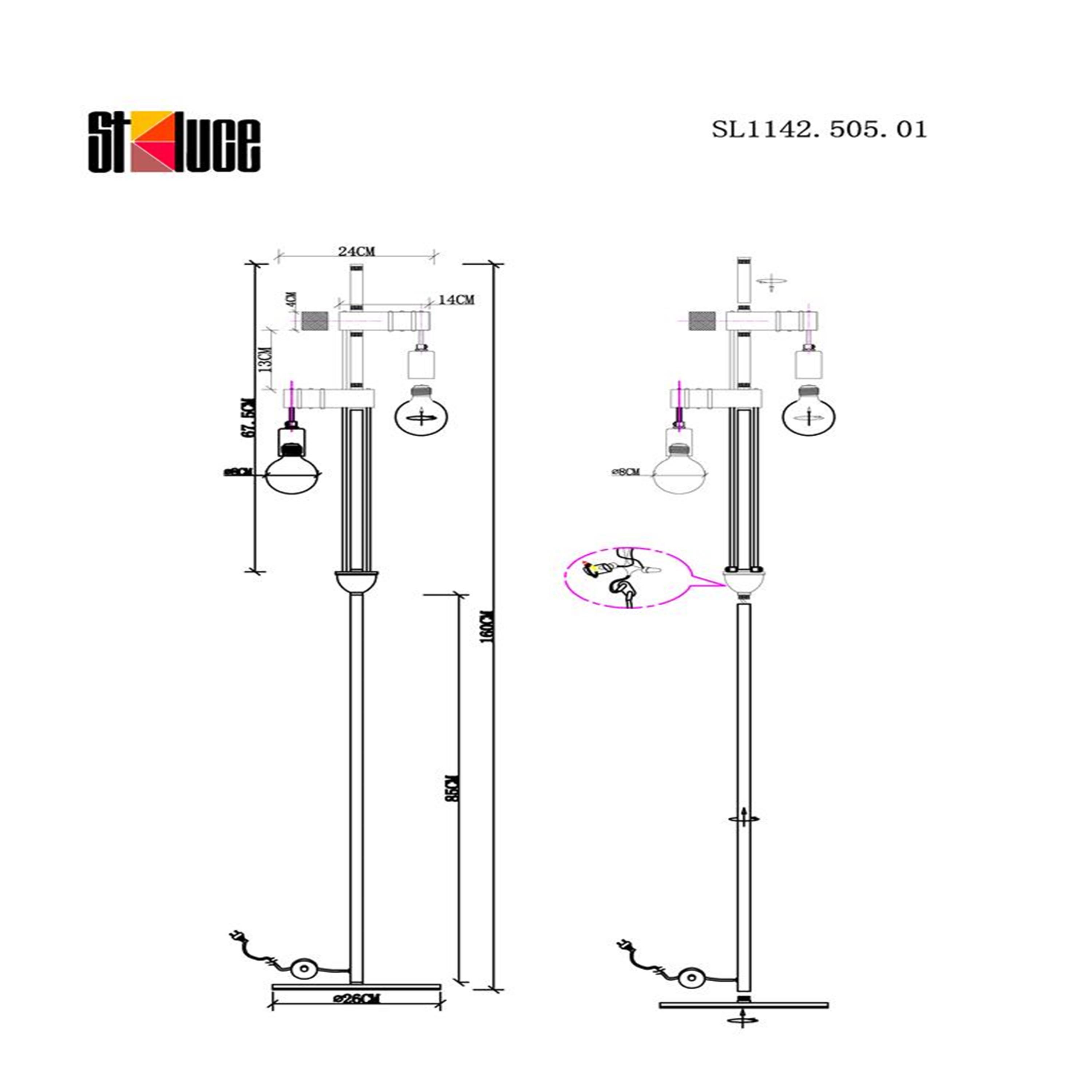 Картинка Торшер Evoluce Bagetti SL1142.505.01