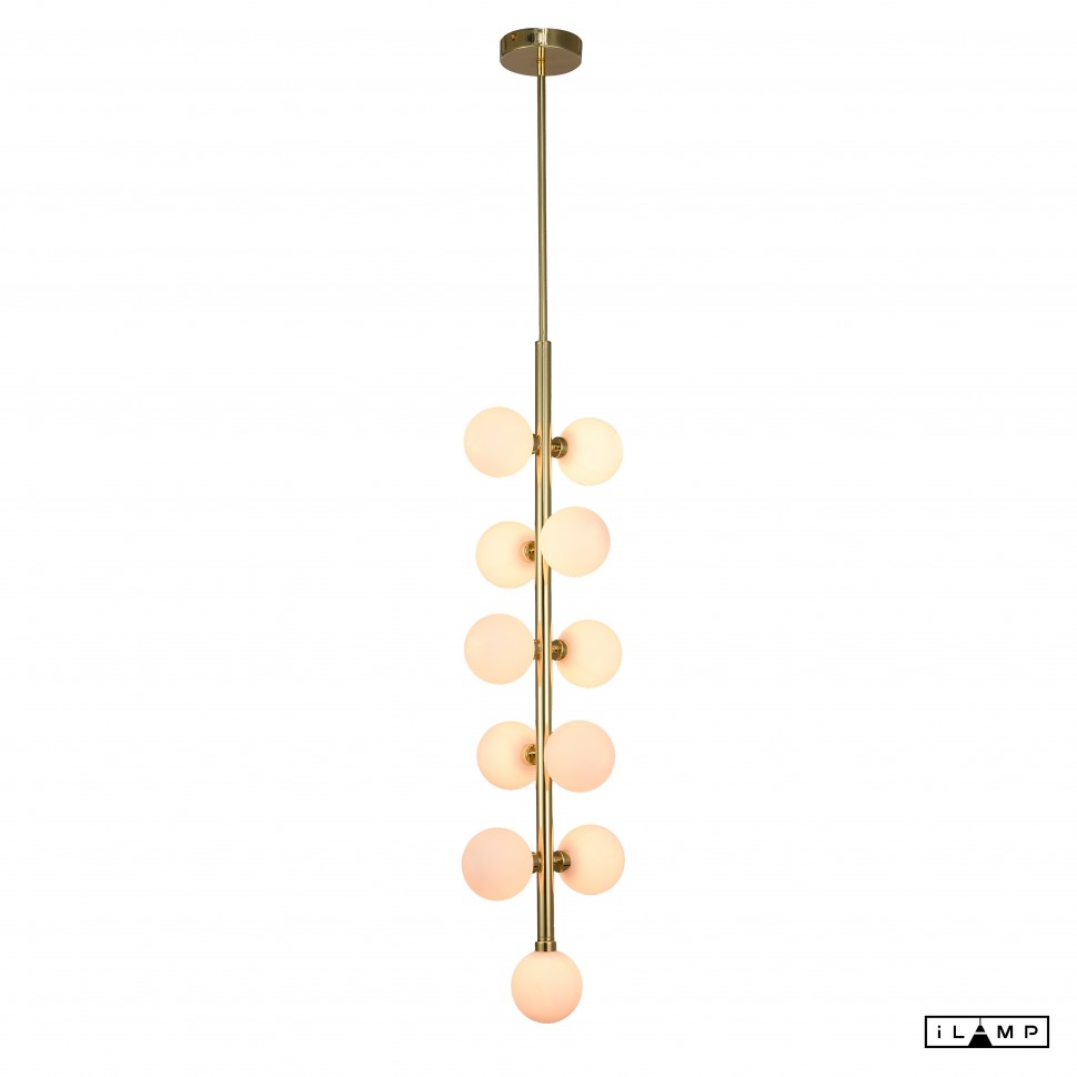 подвесной светильник ilamp golden 777p/11 gold&white, доставка по Казахстану 