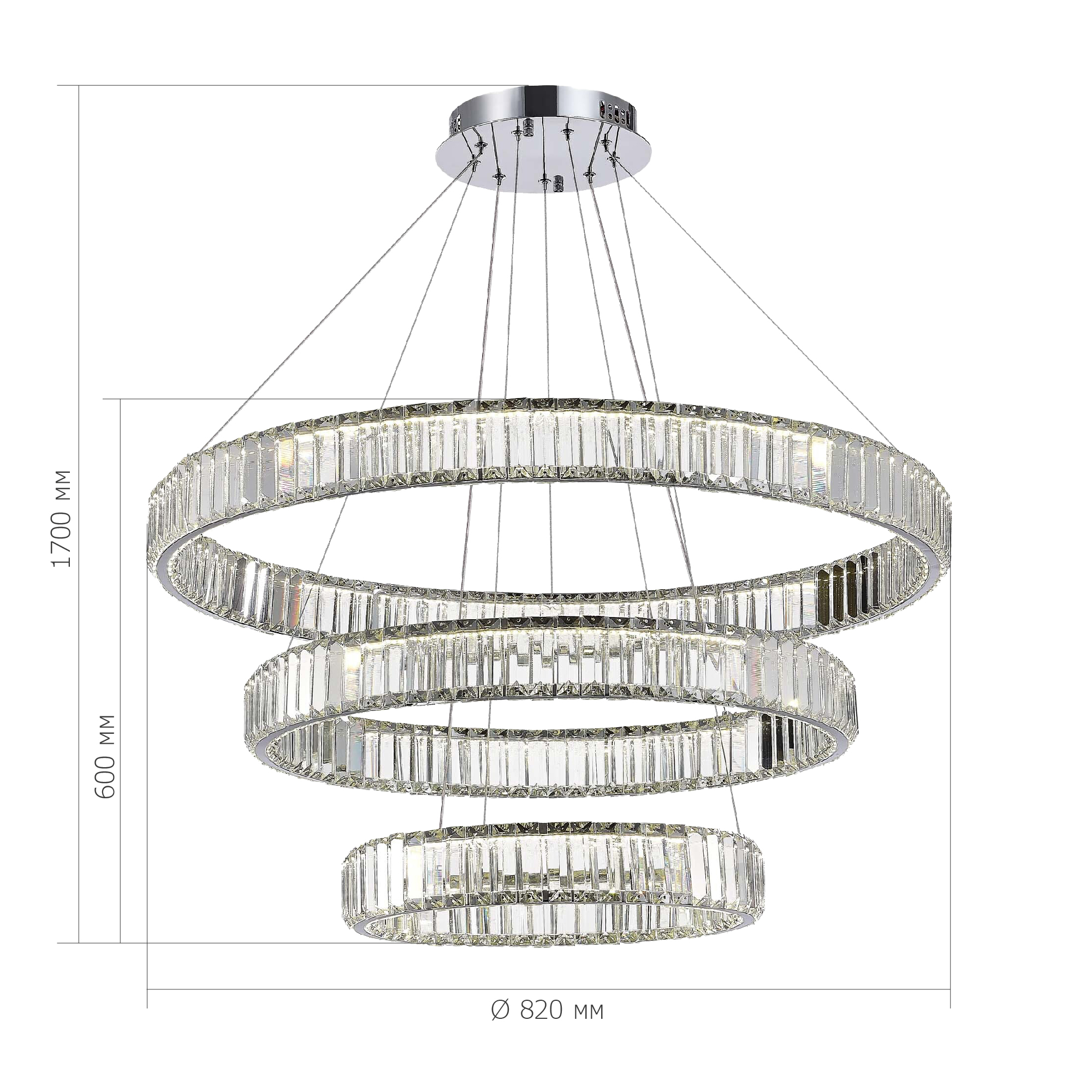 Картинка Подвесная светодиодная люстра ST Luce Tivoli SL1622.103.03