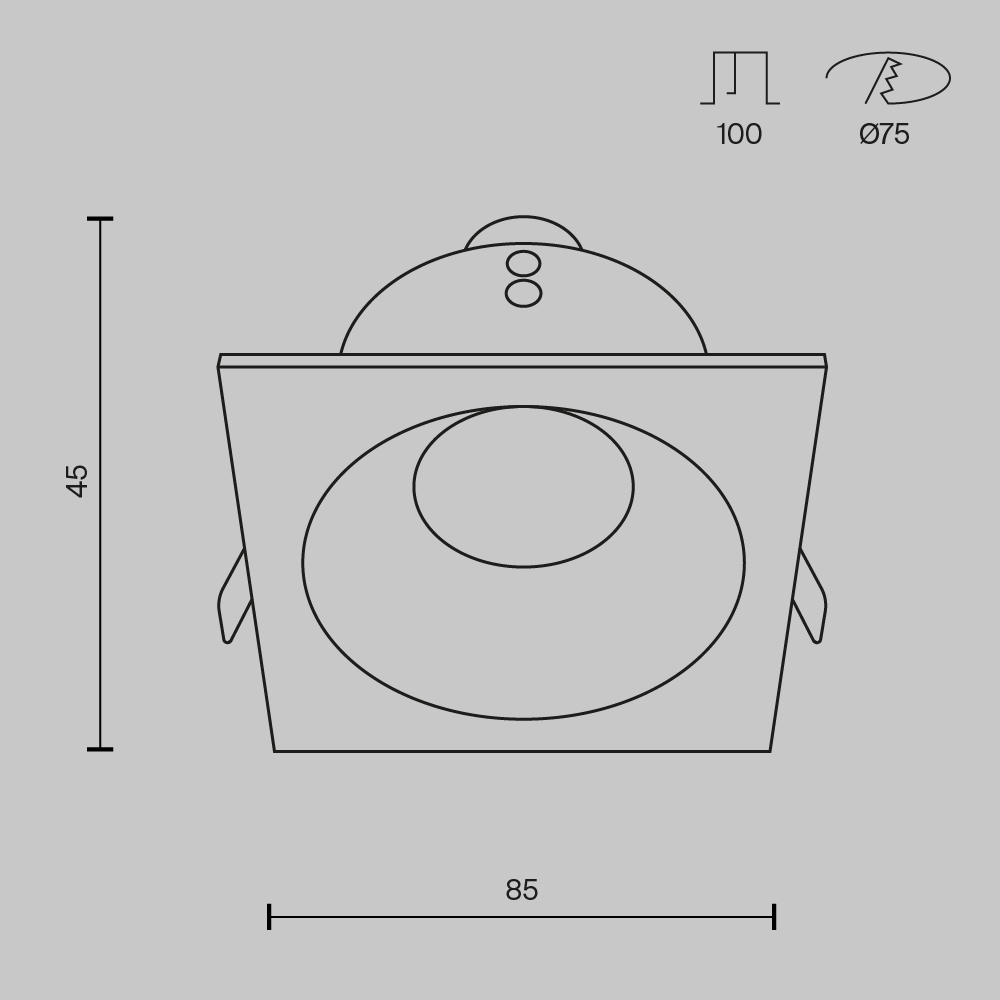 Картинка Встраиваемый светильник Maytoni Zoom DL033-2-01W