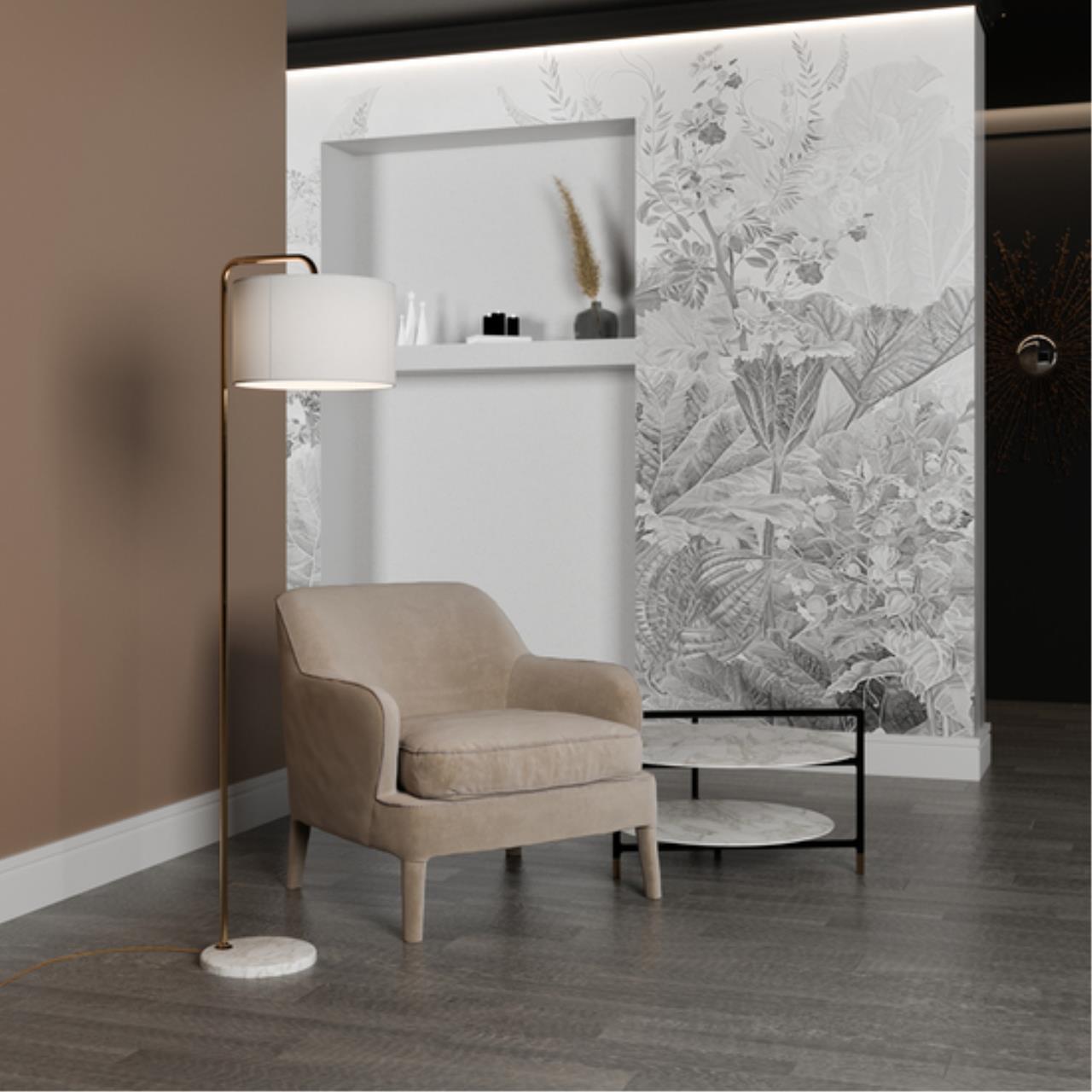 Картинка Торшер Arte Lamp Rupert A5024PN-1PB