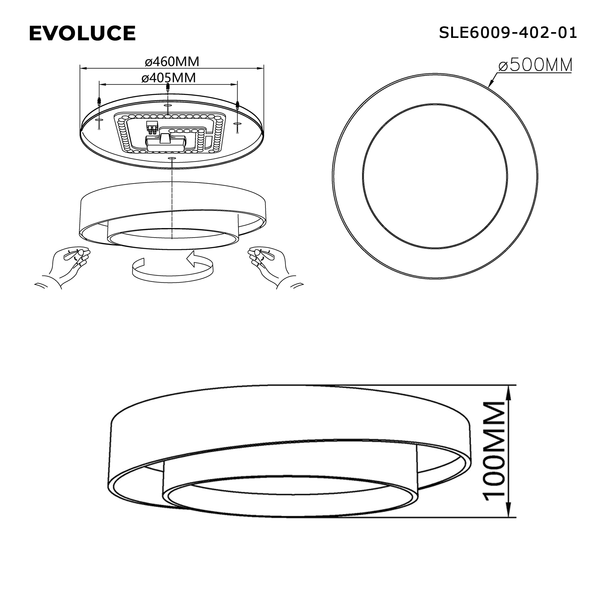 Картинка SLE6009-402-01 Светильник потолочный CROSBY