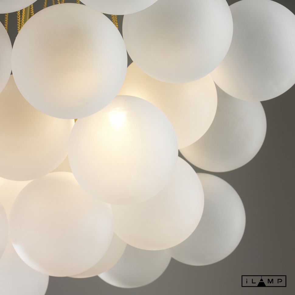 Картинка Подвесная люстра iLamp GLOBE 10099P/3-D800 GOLD&WHITE