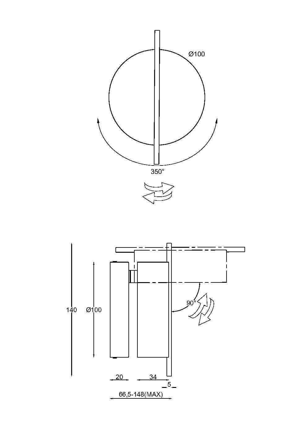 Картинка Настенный светильник (бра) Maytoni MOD180WL-L4B3K1