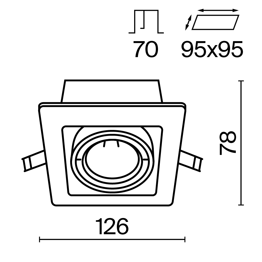 Картинка Встраиваемый светильник Maytoni Metal DL008-2-01-W