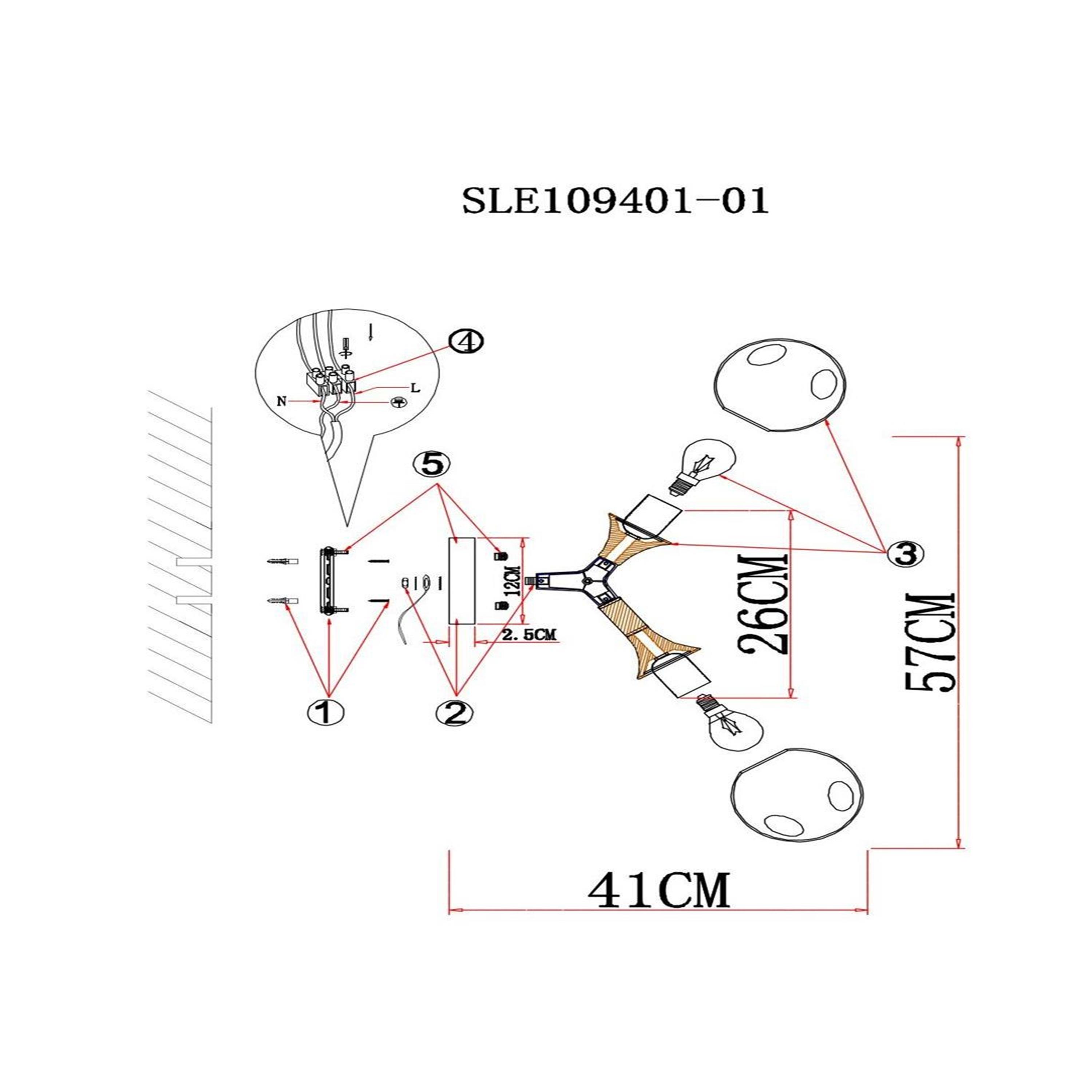 Картинка Бра Evoluce Raquel SLE109401-01