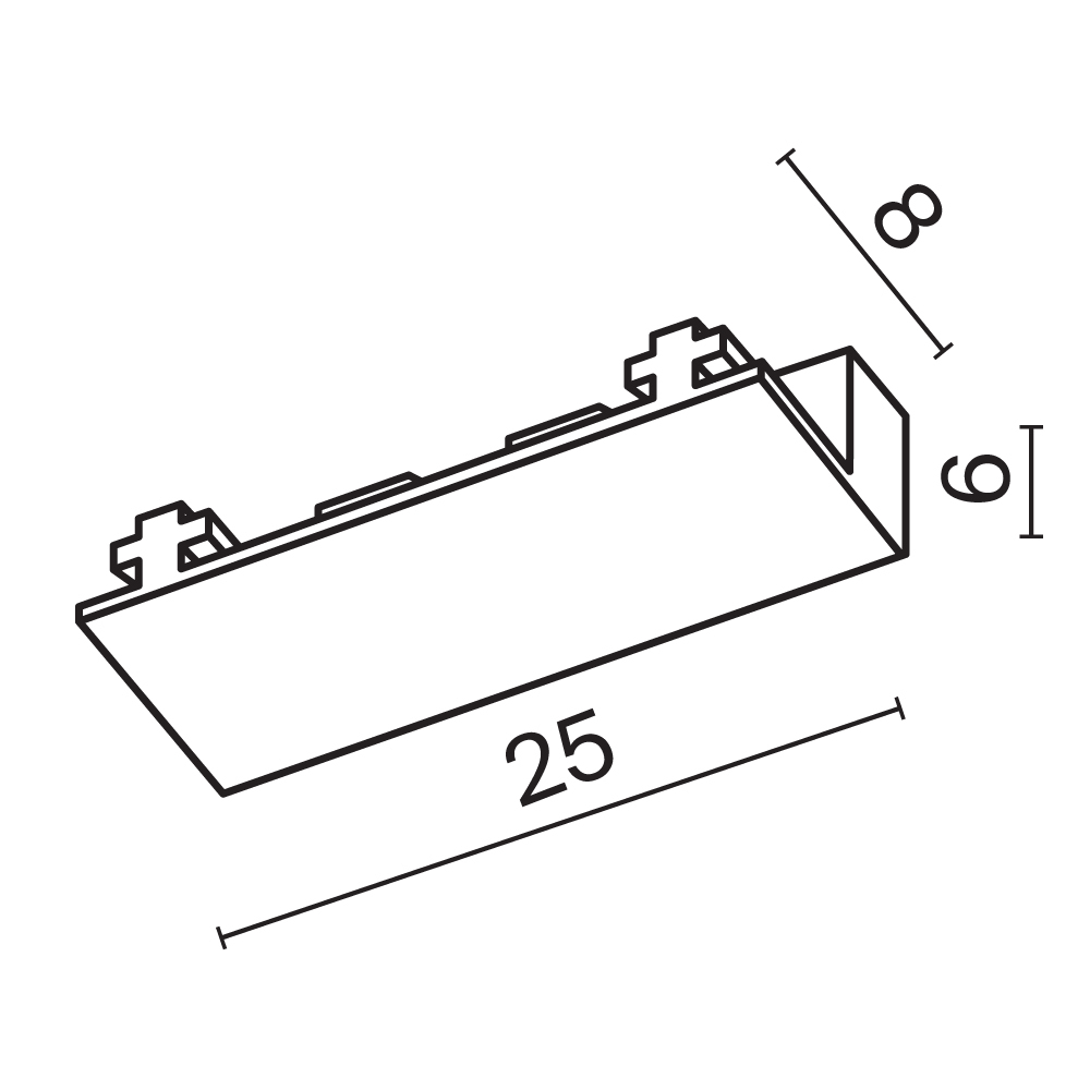Картинка Комплектующие для накладной трековой системы Technical TRA084EC-111W