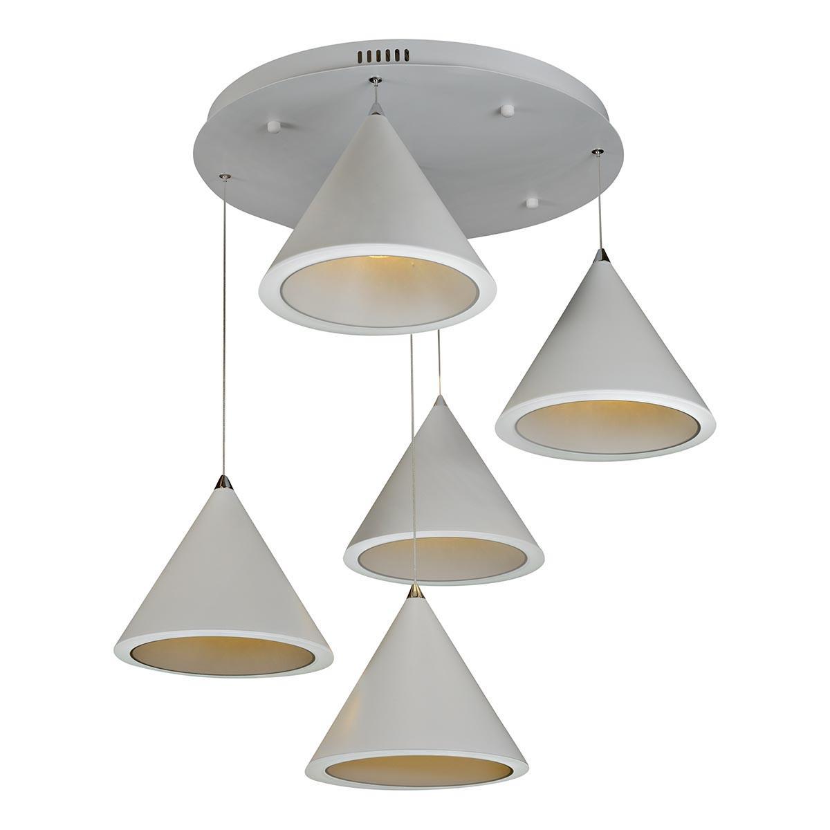 Картинка Подвесная светодиодная люстра iLedex Moon WL8858-5 WH