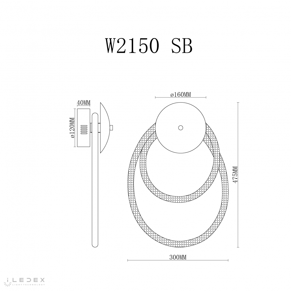 Картинка Светильник настенный iLedex Cross iLedex W2150 SB