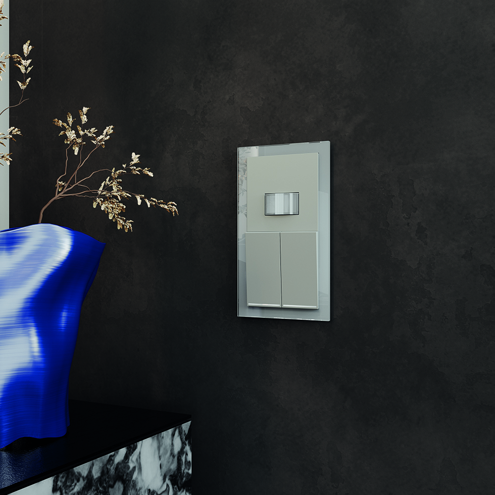 Картинка Датчик движения встраиваемый VOLTUM S70, (сталь) VLS070505