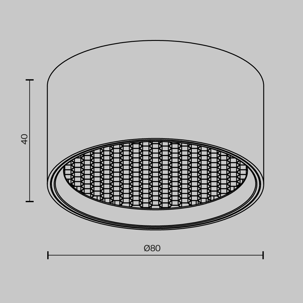 Картинка Потолочный светильник Technical C122CL-L7-4K-BS