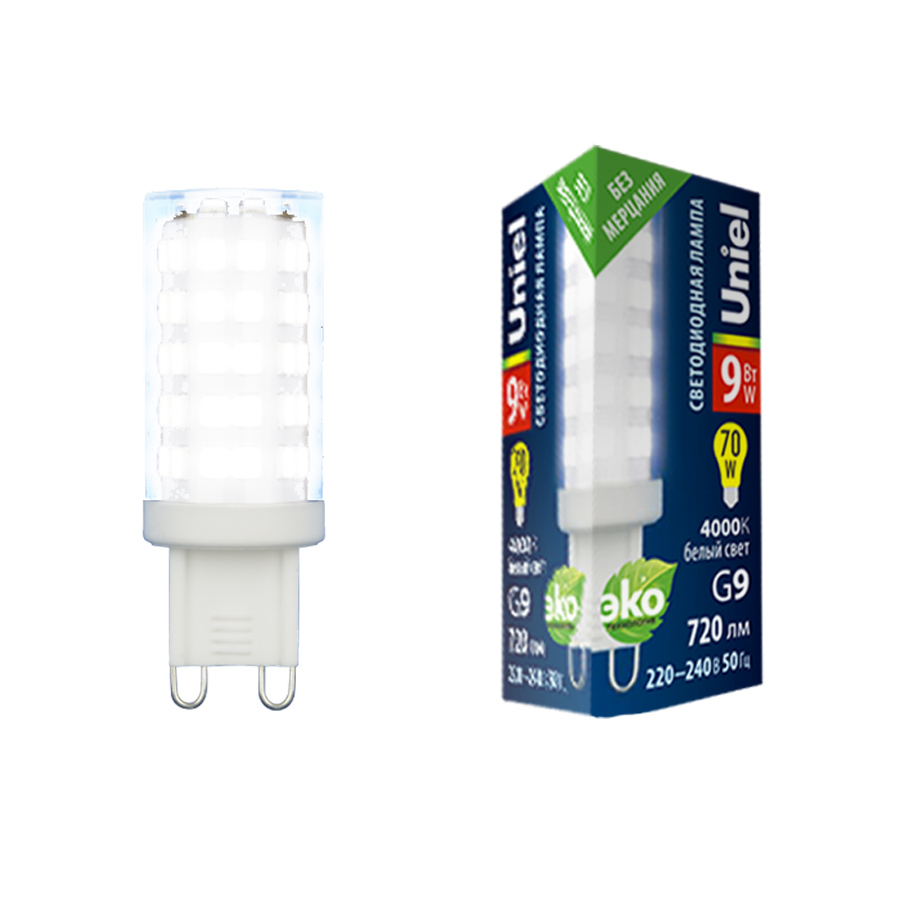 Картинка LED-JCD-9W/4000K/G9/CL GLZ09TR