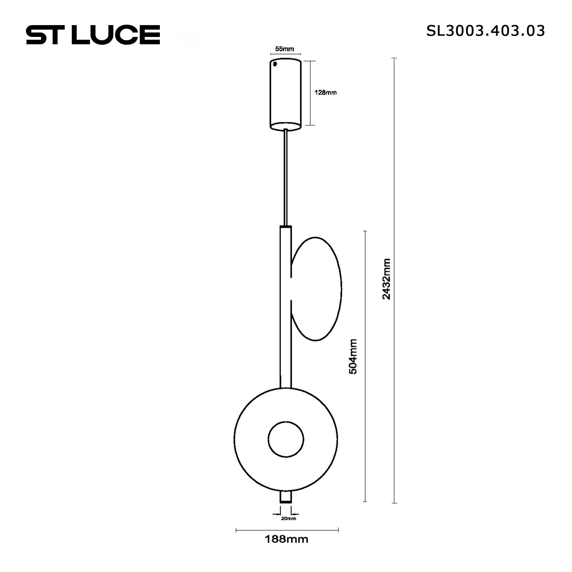 Картинка SL3003.403.03 Светильник подвесной ST-Luce 