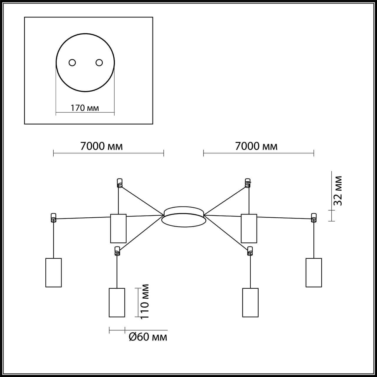 Картинка Подвесной светильник Odeon Light Lucas 3898/6