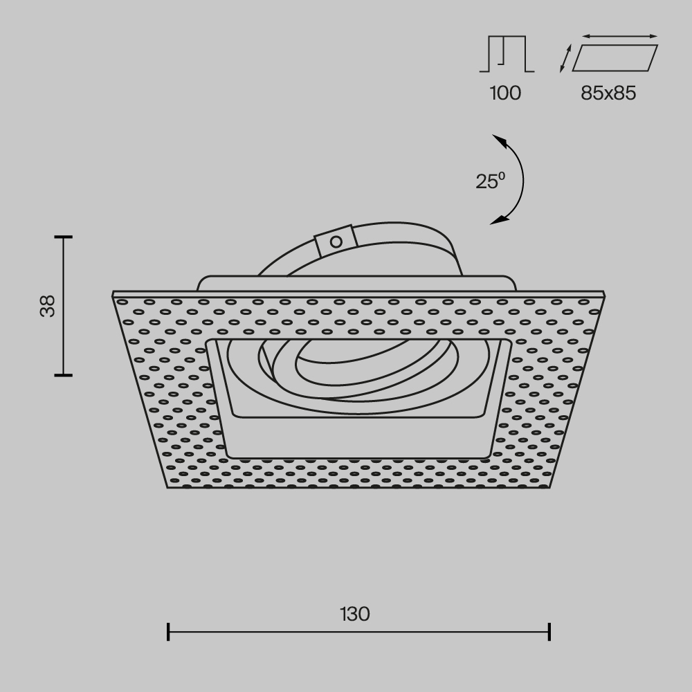 Картинка Встраиваемый светильник Technical DL003-01-W