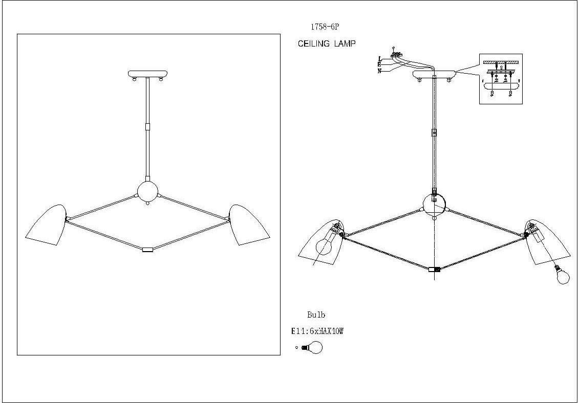 Картинка Подвесная люстра Favourite Humpen 1758-6P