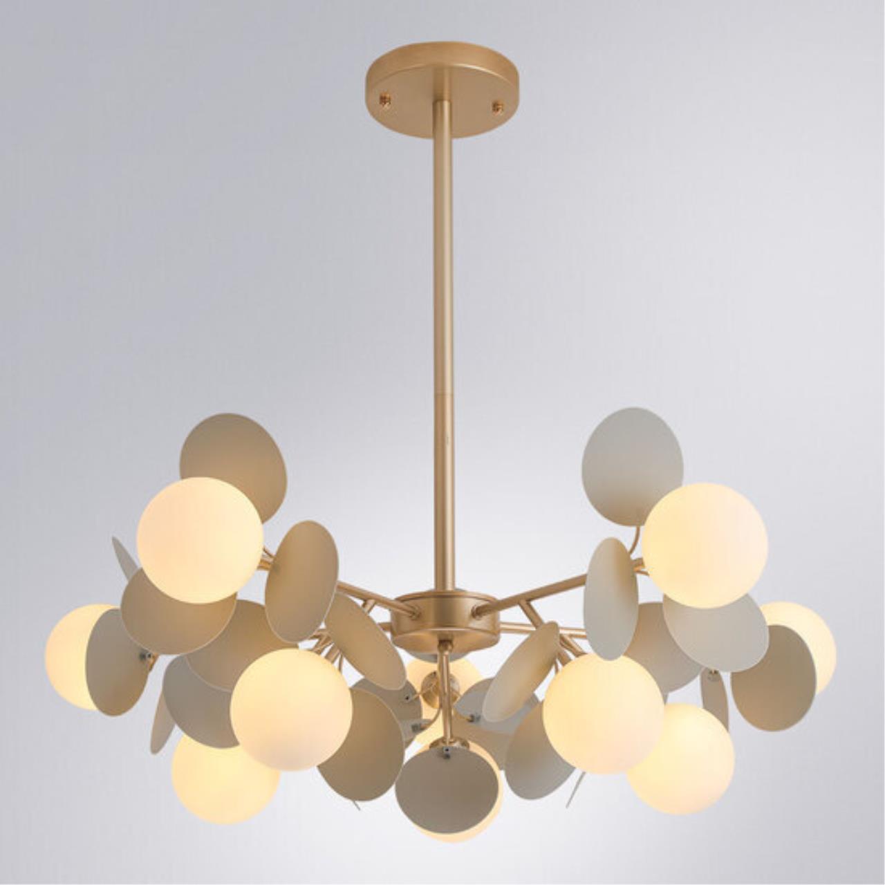 Картинка Люстра на штанге Arte Lamp PEACOCK A1369SP-10GY