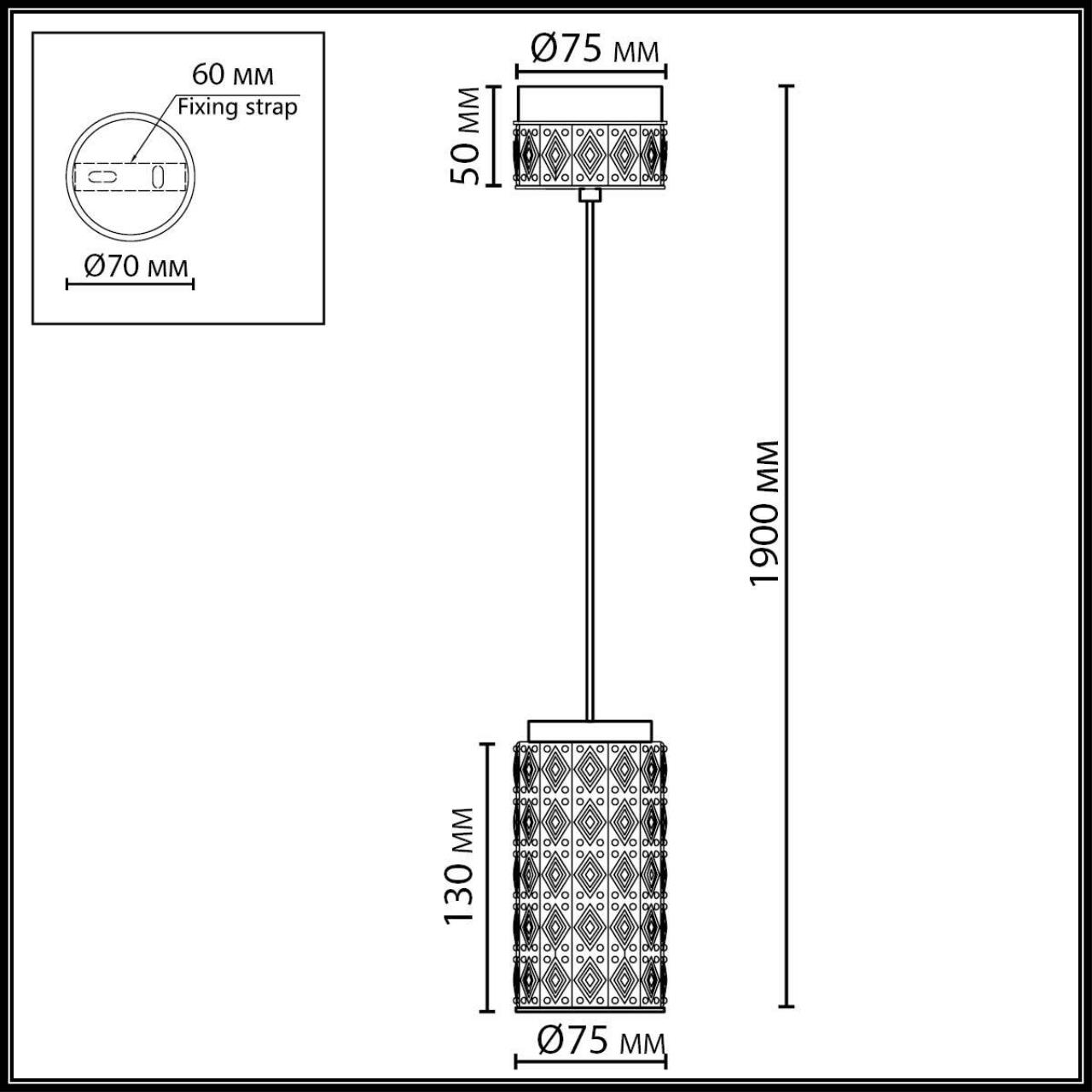 Картинка 5452/5L Odeon Light  Подвесной светильник LULU