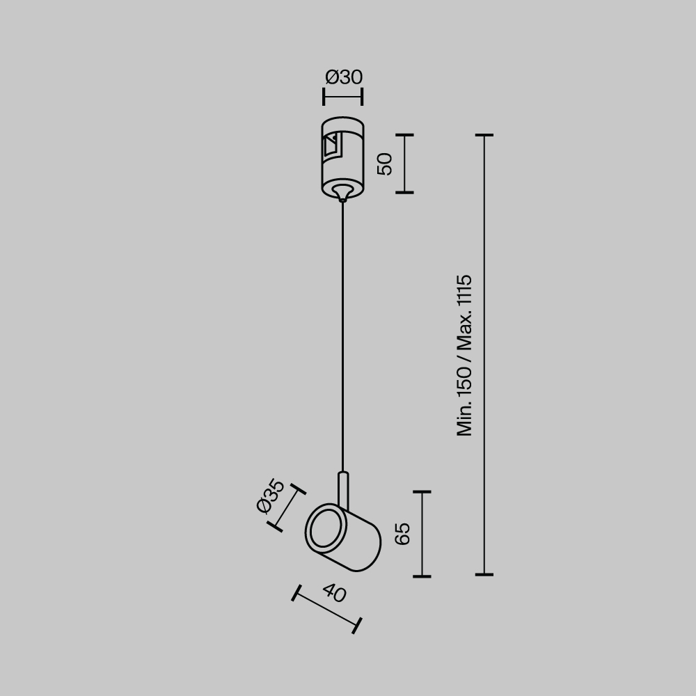 Картинка Комплектующие для трекового светильника Technical TRA154SW-1B Tau