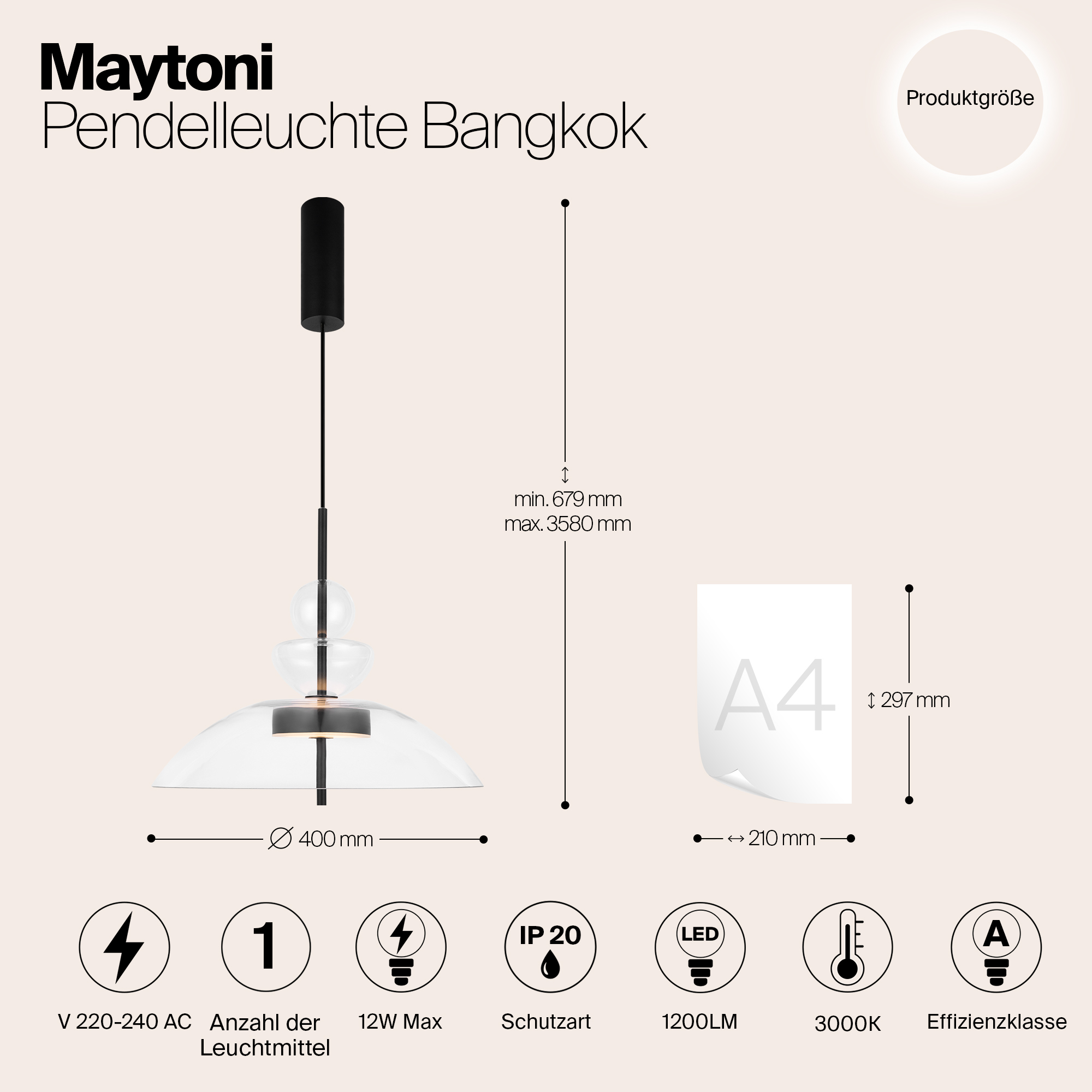 Картинка Подвесной светильник Maytoni MOD185PL-L6B3K3