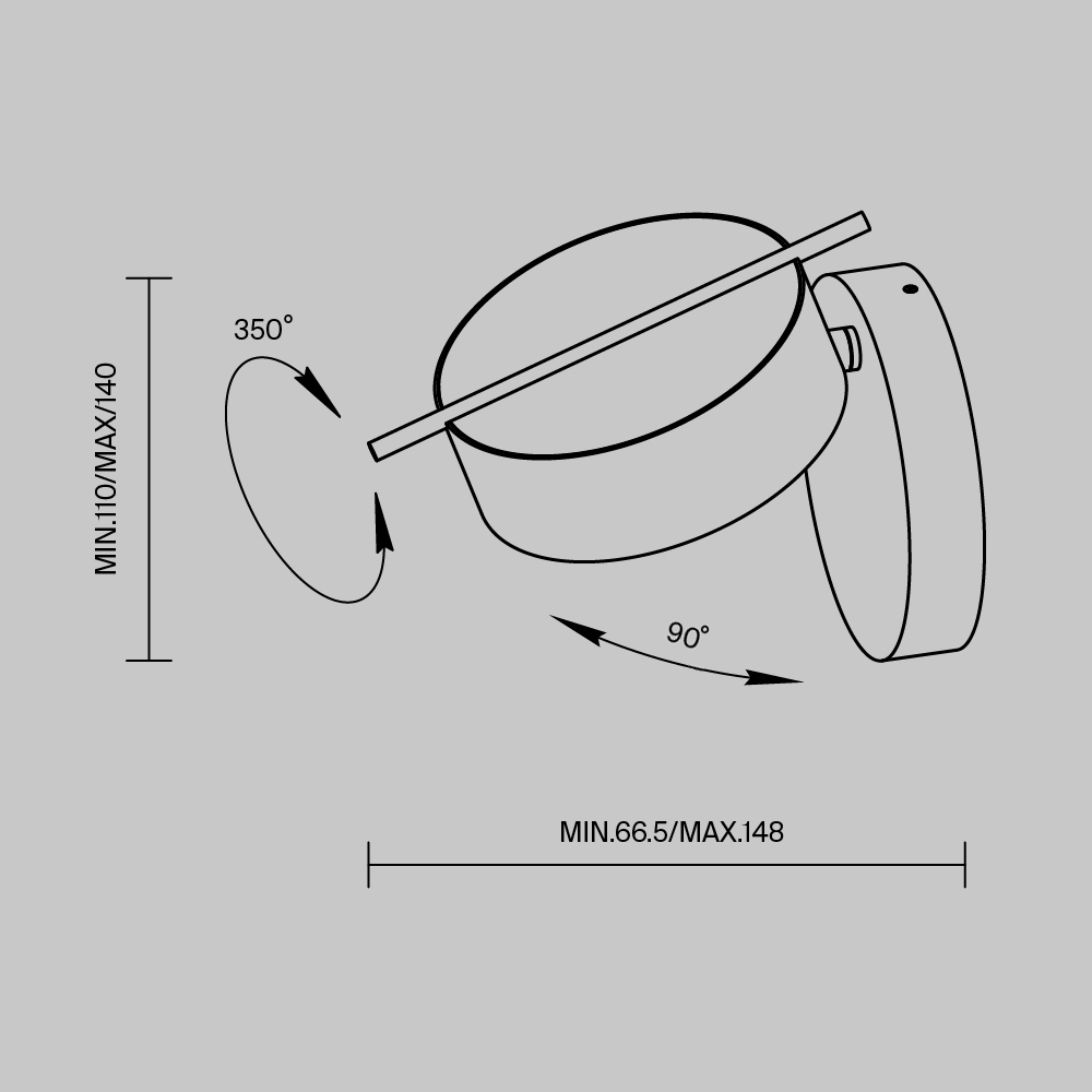 Картинка Настенный светильник (бра) Maytoni MOD180WL-L4B3K1