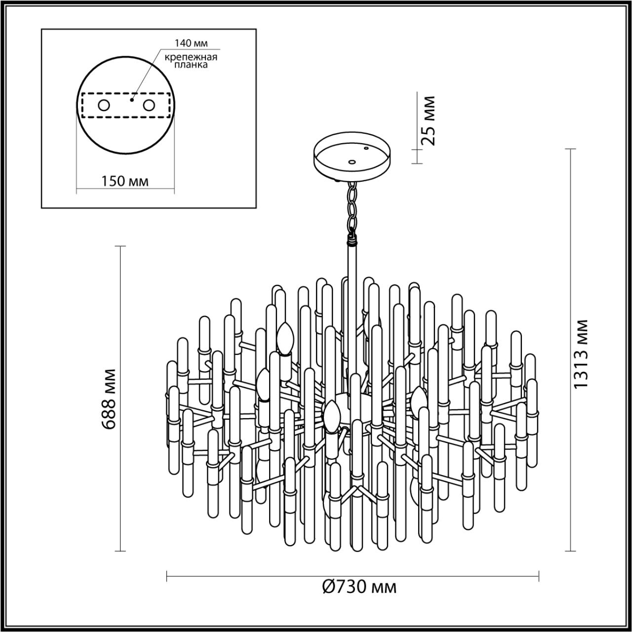 Картинка Подвесная люстра Odeon Light Hall Stika 4988/12
