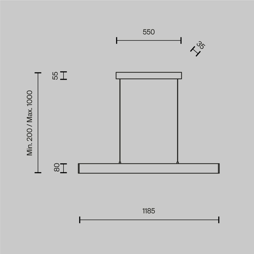 Картинка Подвесной светодиодный светильник Maytoni Step P010PL-L30W
