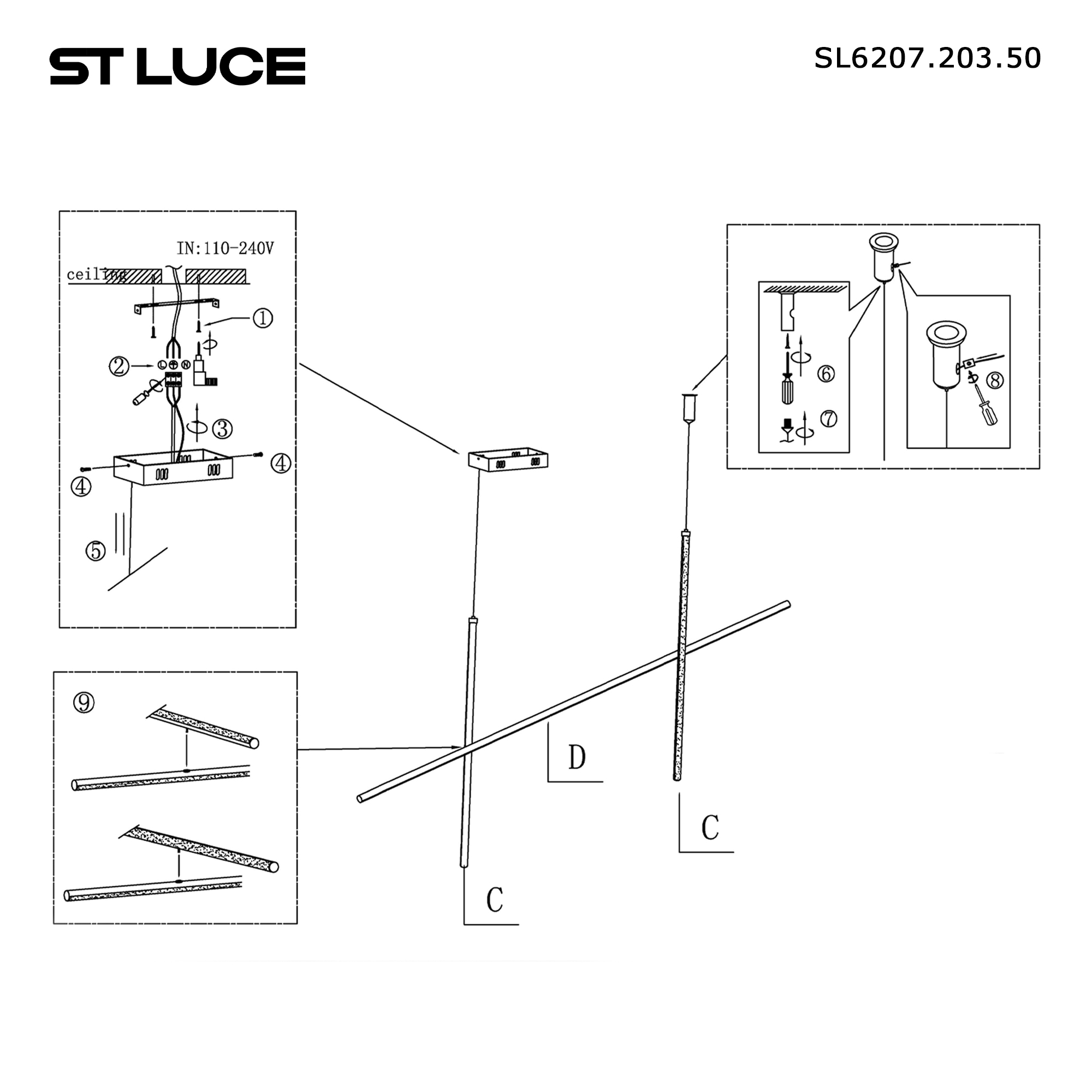 Картинка SL6207.203.50 Светильник подвесной ST-Luce 
