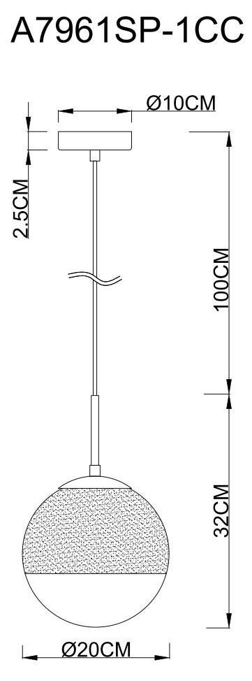 Картинка Подвесной светильник Arte Lamp Jupiter Chrome A7961SP-1CC