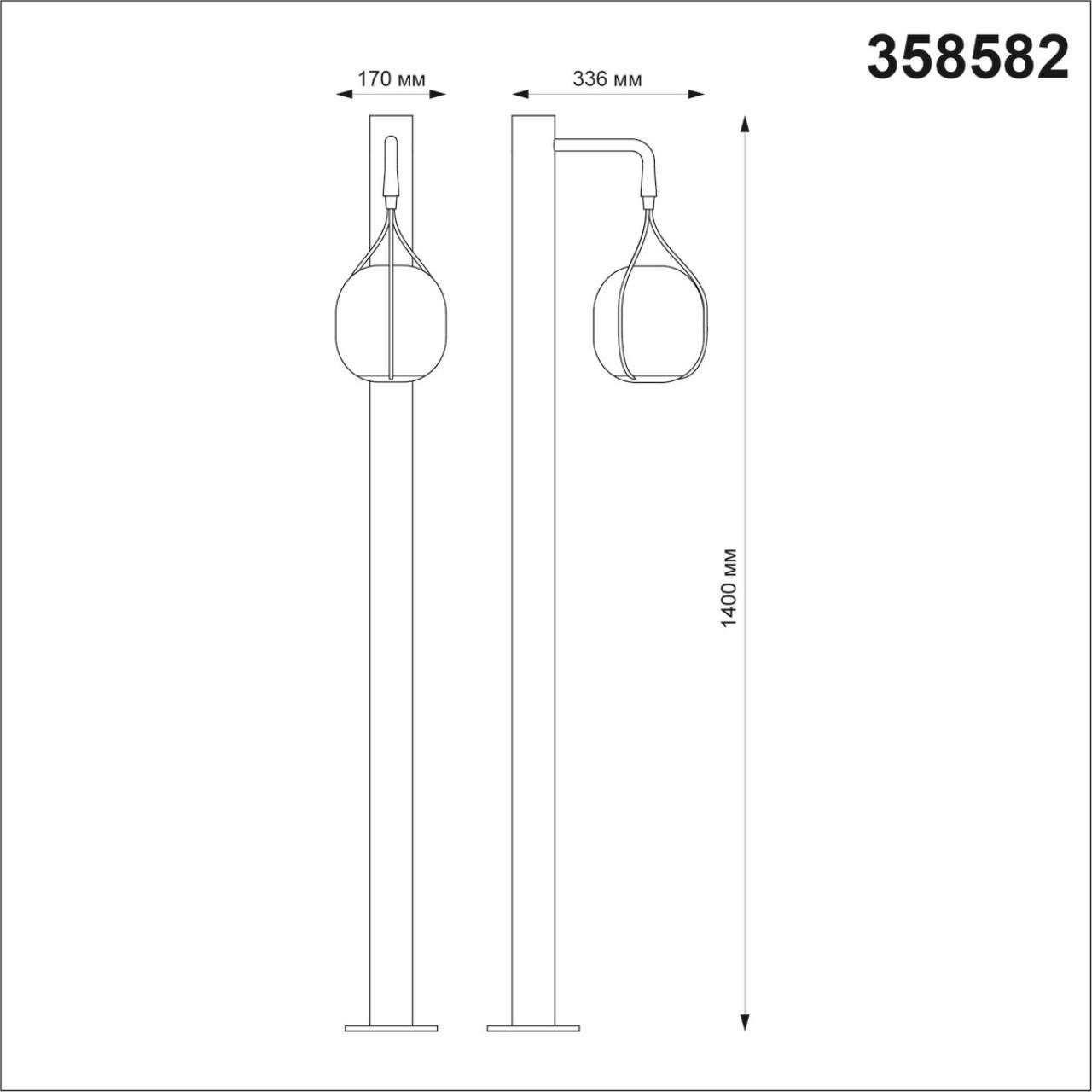 Картинка Уличный светодиодный светильник Novotech Street Roca 358582