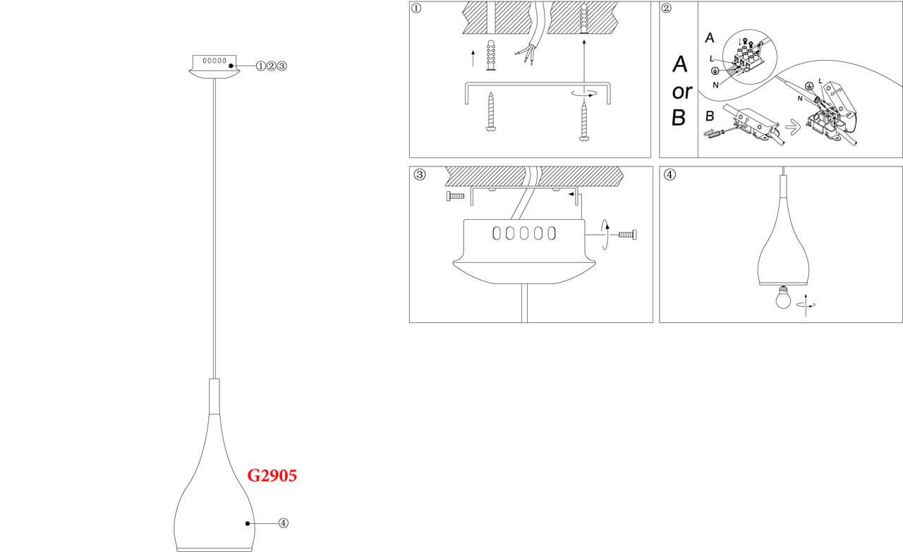 Картинка Подвесной светильник Odeon Light Pendant Drop 2905/1