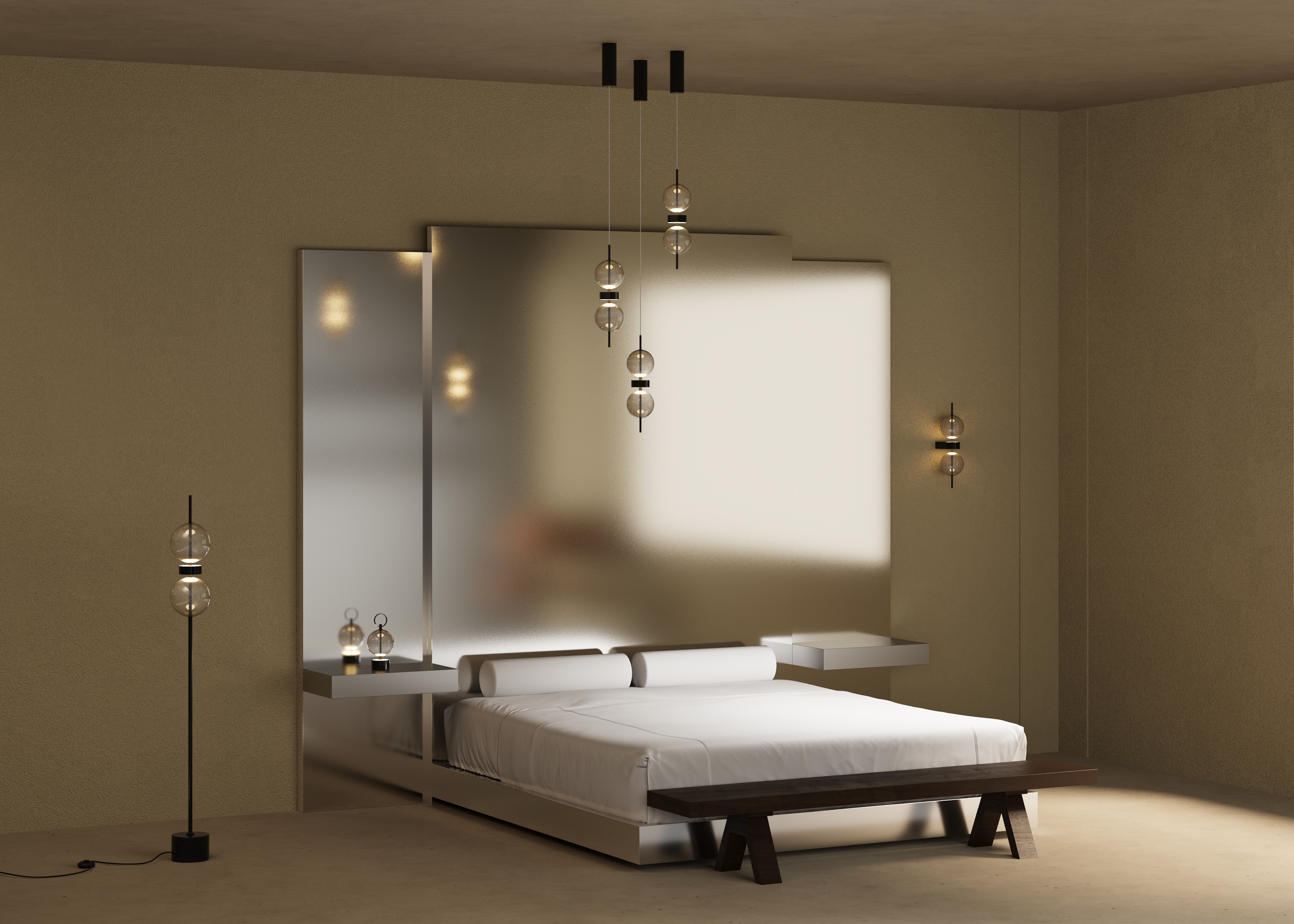 Картинка Напольный светильник (торшер) Maytoni MOD478FL-L15B3K Double Moon