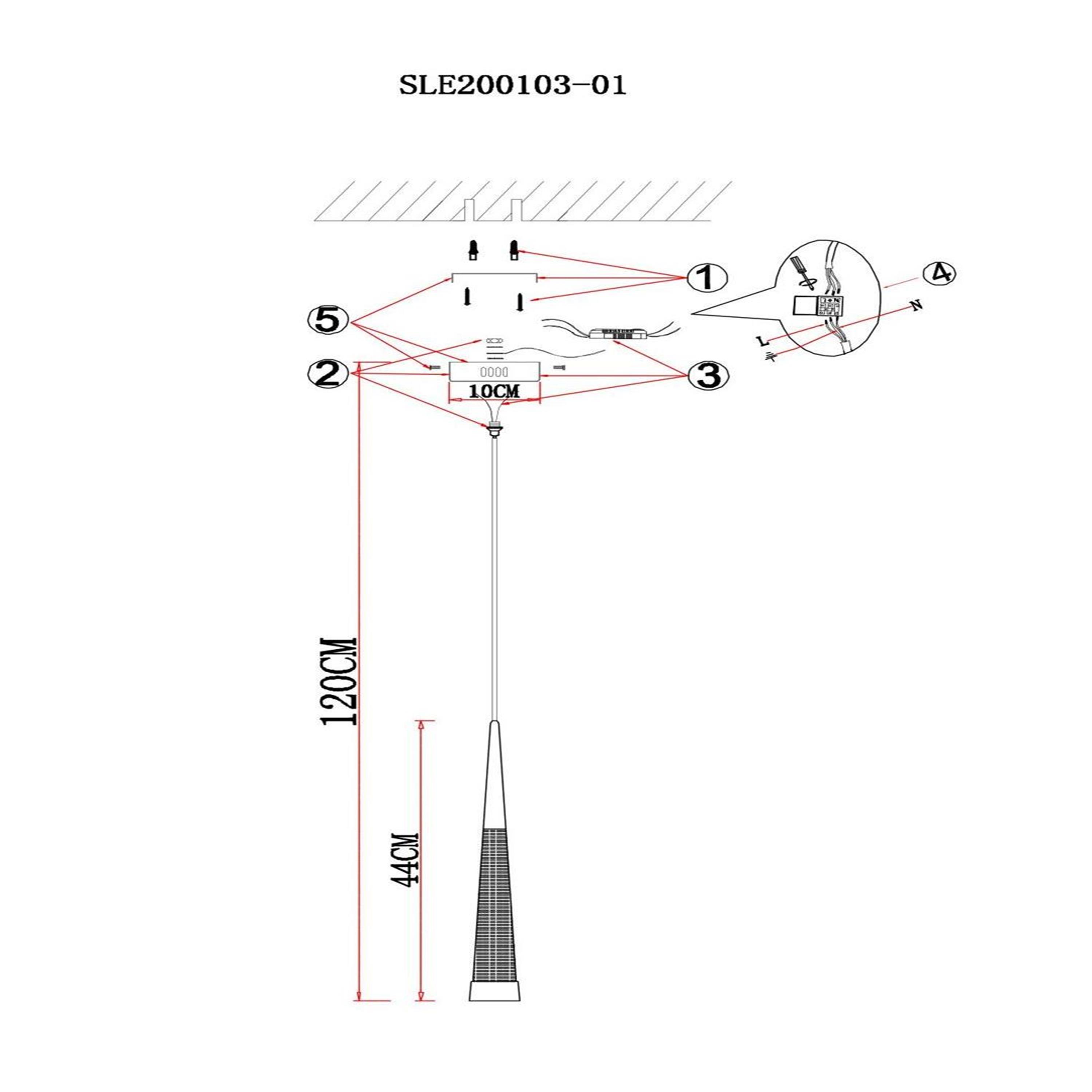 Картинка Подвесной светодиодный светильник Evoluce Orpelo SLE200103-01