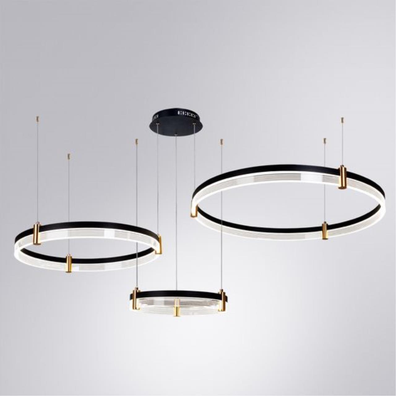 Картинка Подвесной светодиодный светильник Arte Lamp Mercury A2185SP-3BK