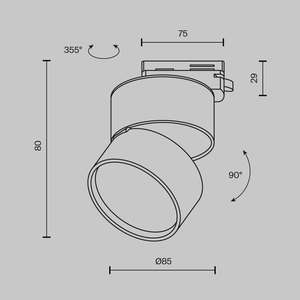 Картинка Трековый светильник Technical TR007-1-12W4K-W-1
