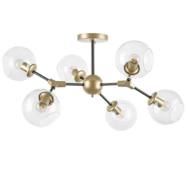 785063 (sx1374-6) люстра beta 6x40w e27 золото/черный (в комплекте), доставка по Казахстану 