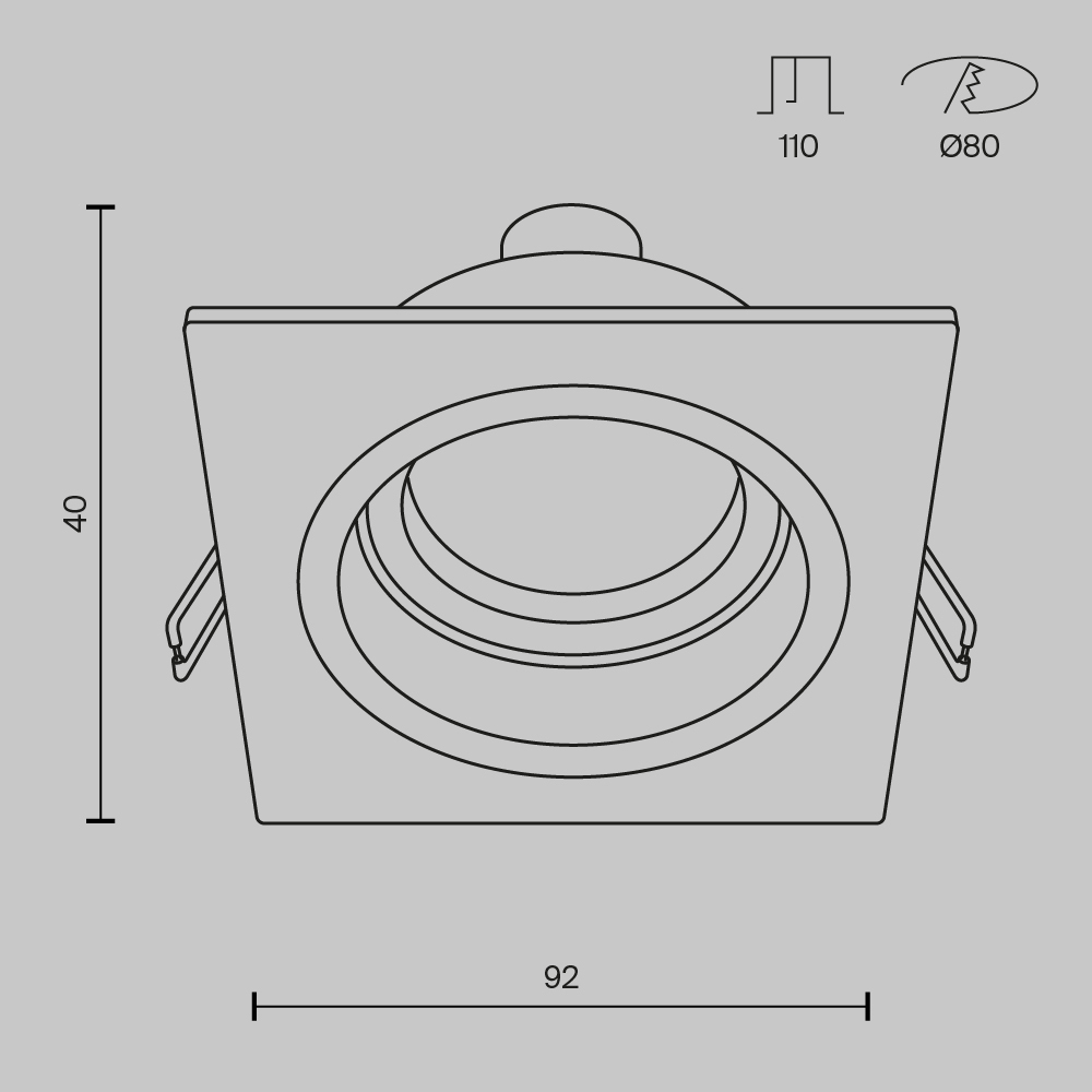 Картинка Встраиваемый светильник Maytoni Akron DL026-2-01W