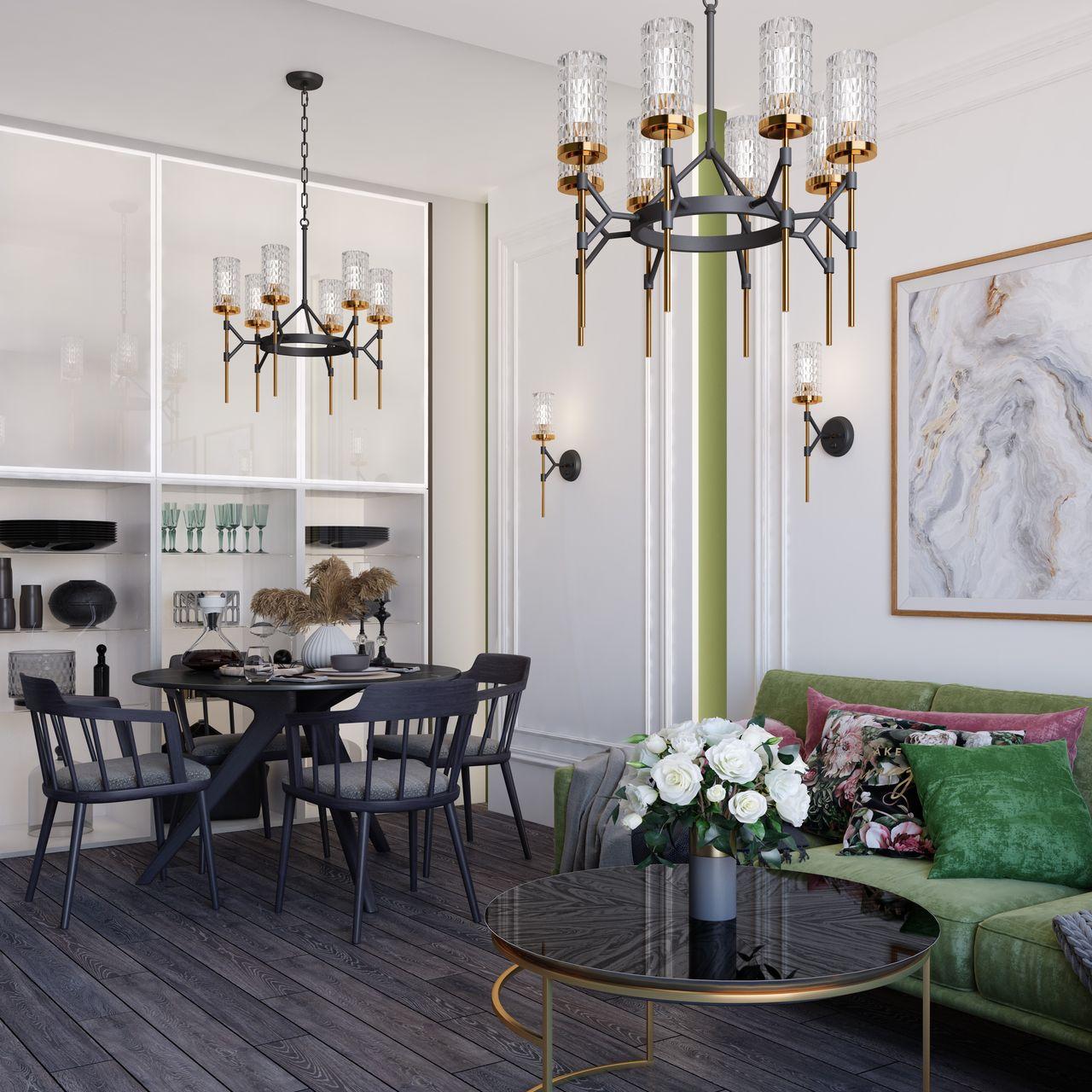 Картинка Подвесная люстра Odeon Light Midcent Vittoria 4225/6