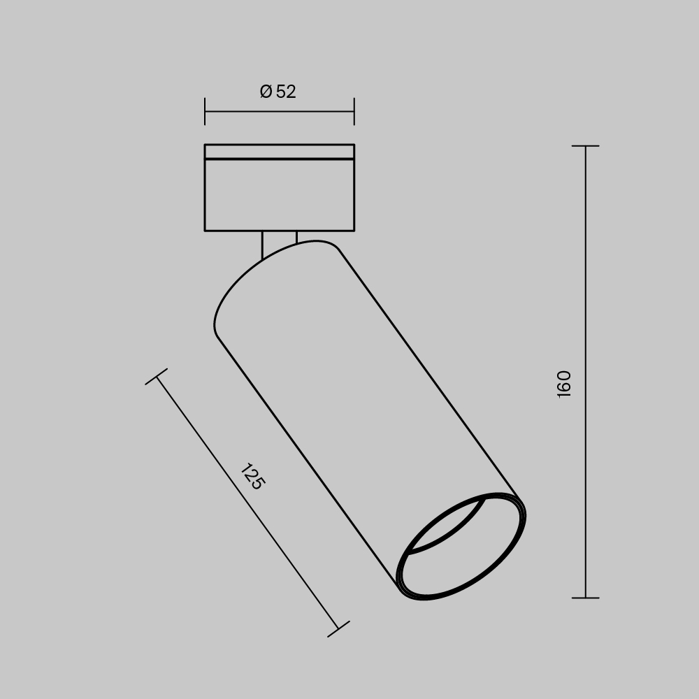 Картинка Потолочный светильник Technical C055CL-L12B3K-W-B