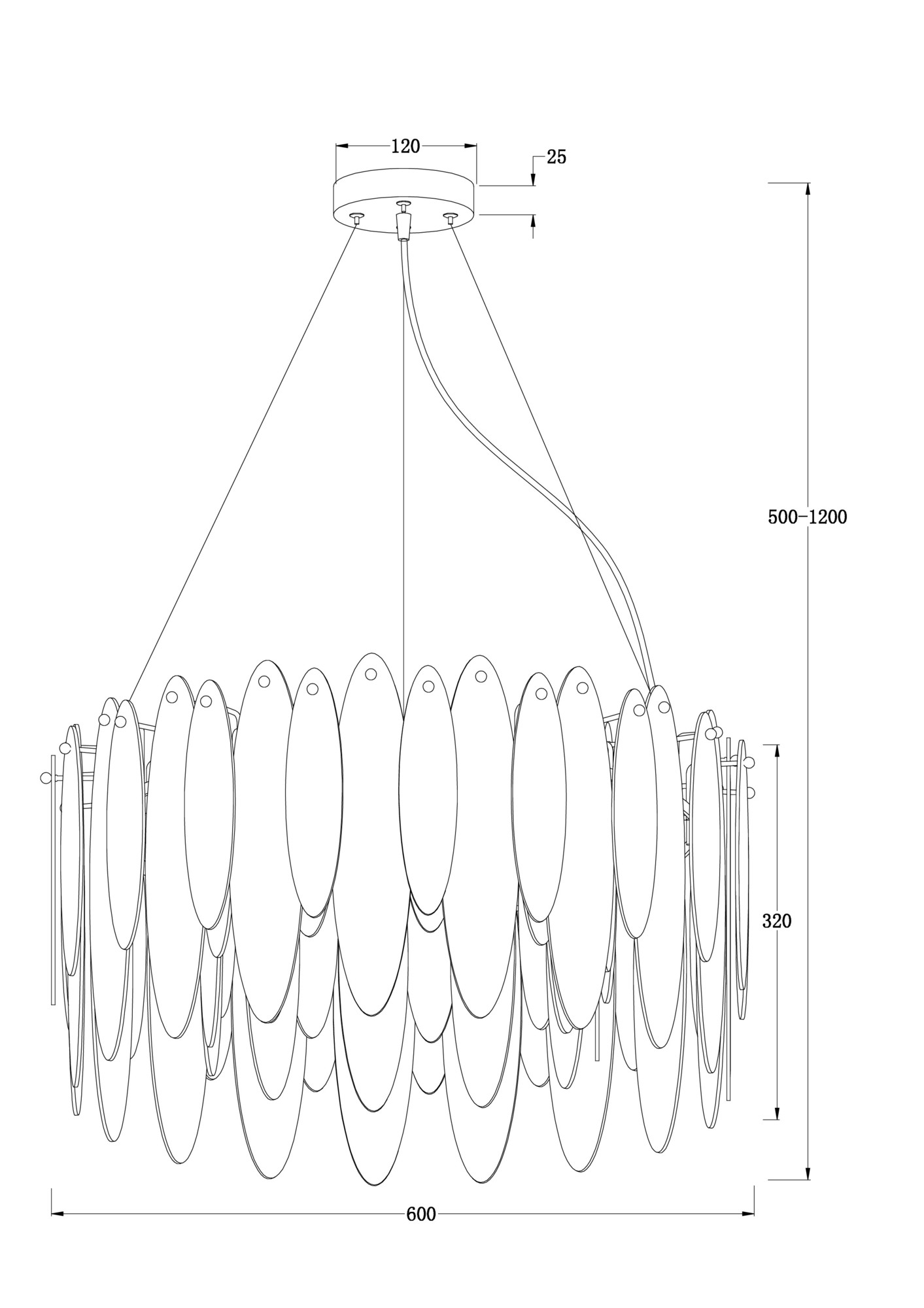 Картинка Подвесной светильник Freya FR5217PL-08FG
