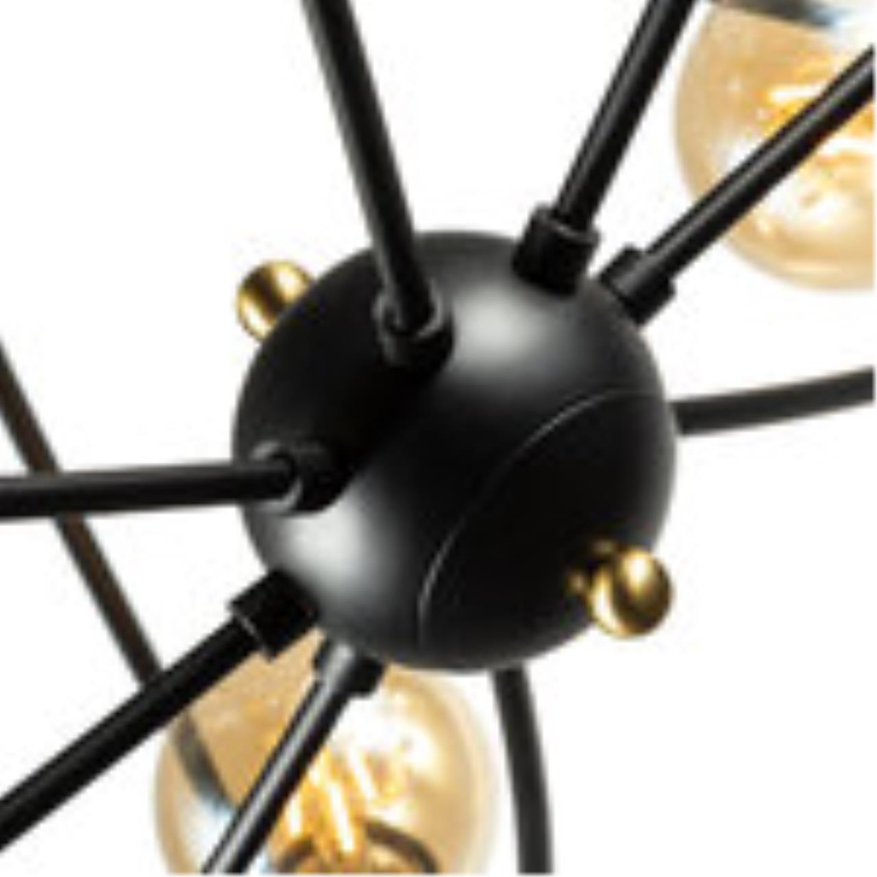 Картинка Потолочная люстра Arte Lamp Glasgow A1963PL-8BK