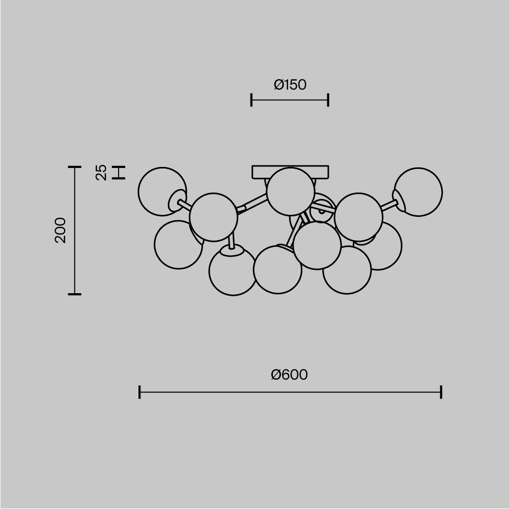 Картинка Потолочная люстра  Maytoni MOD545CL-12BS