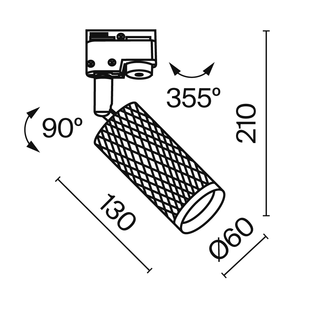 Картинка Трековый светильник Maytoni Track TR011-1-GU10-G