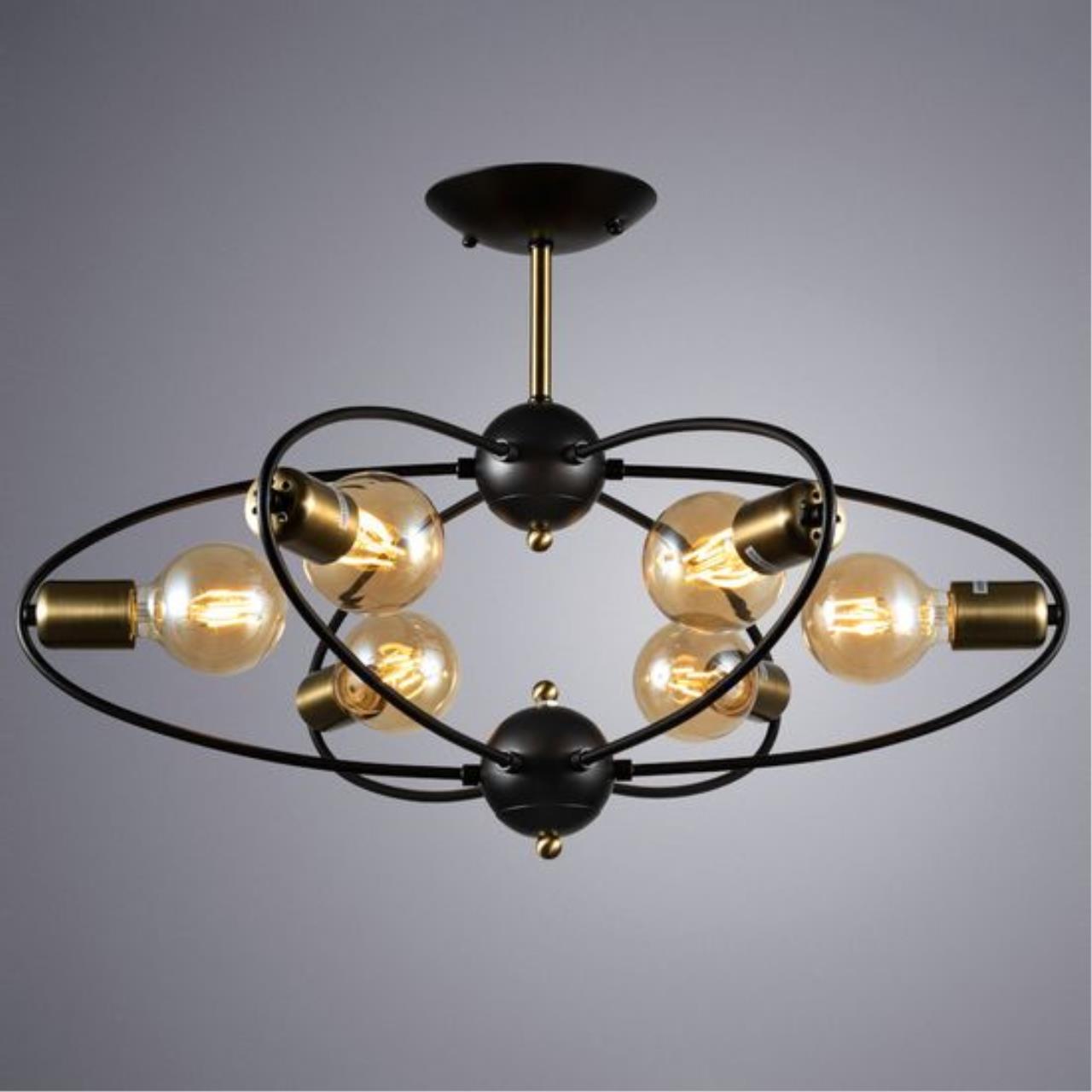 Картинка Потолочная люстра Arte Lamp Glasgow A1963PL-6BK