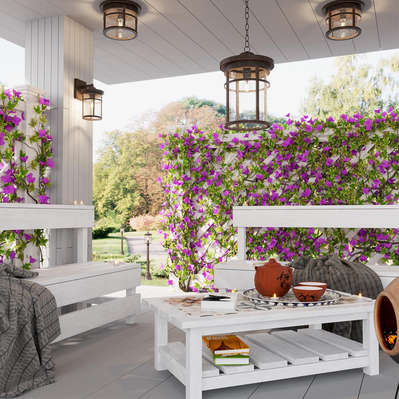 Картинка Уличный настенный светильник Odeon Light Nature Virta 4044/1W