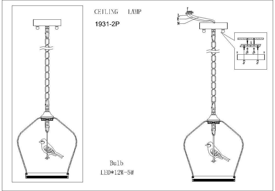 Картинка Подвесной светодиодный светильник Favourite Chick 1931-2P
