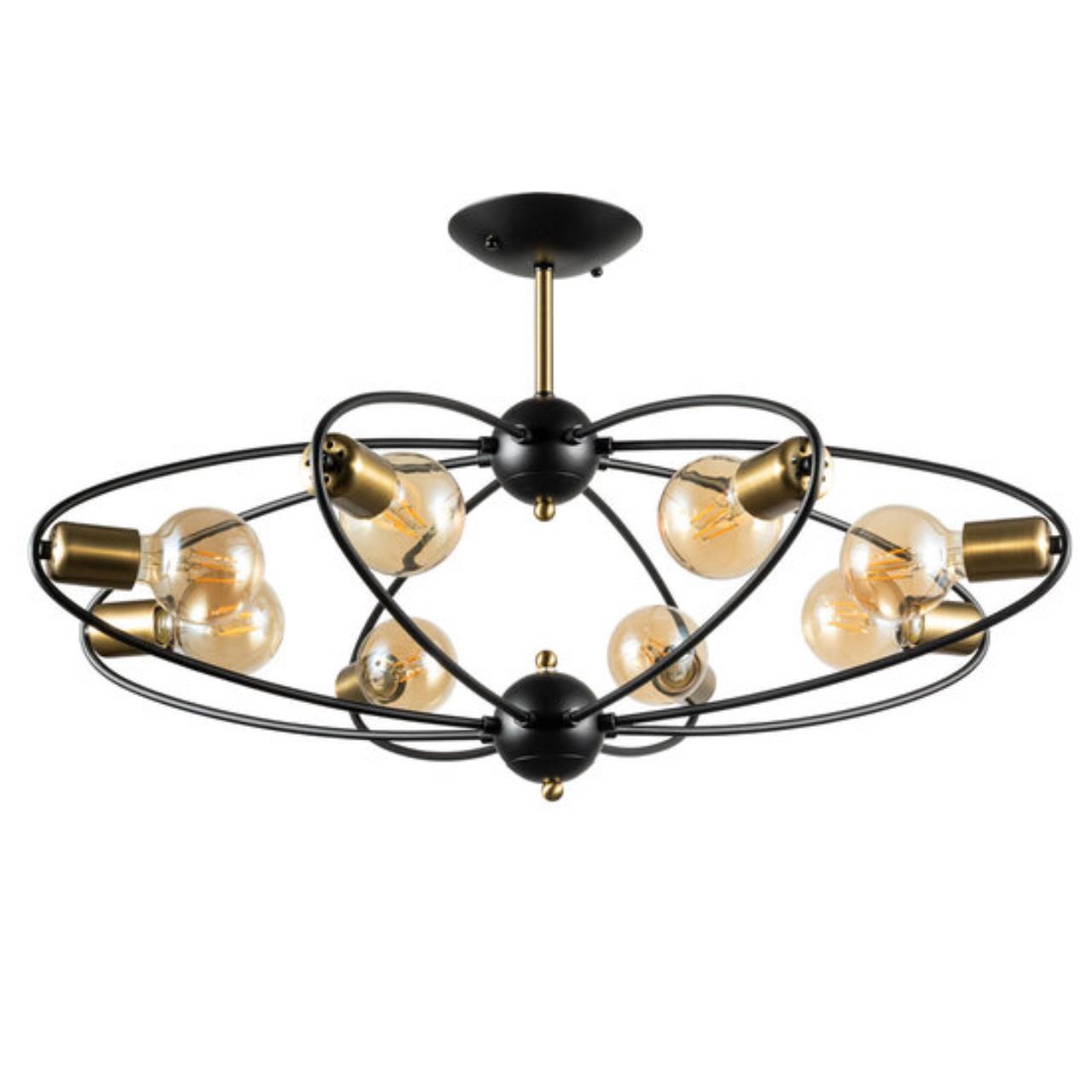 Картинка Потолочная люстра Arte Lamp Glasgow A1963PL-8BK