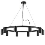 Картинка LR020370 Подвесной светильник RULLO 10х50W GU10 ЧЕРНЫЙ (571020+214437-10)