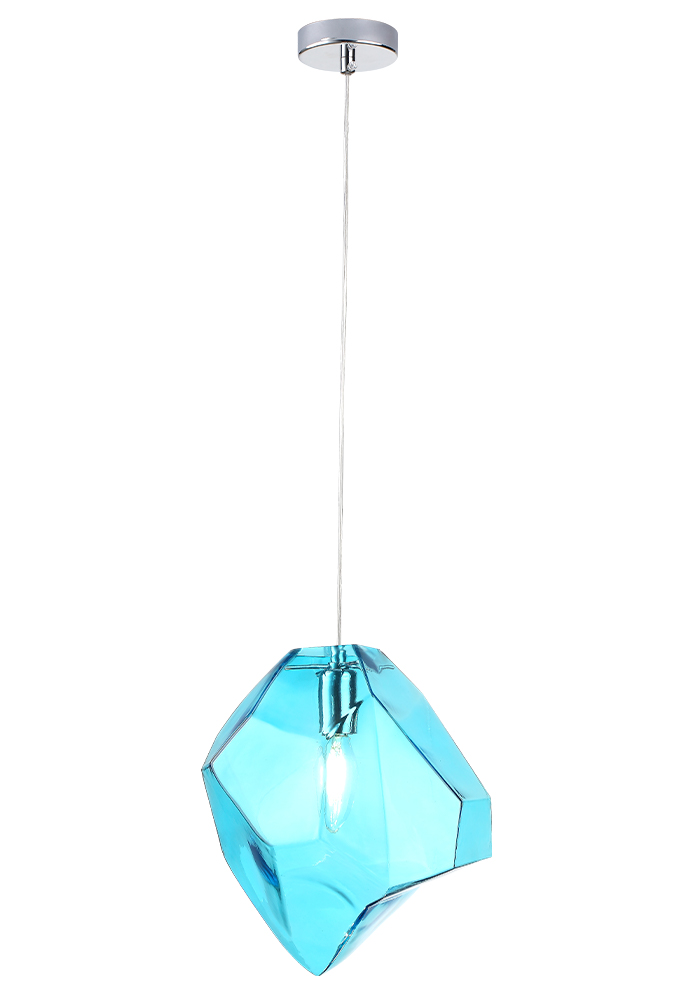 светильник подвесной crystal lux nuestro sp1 chrome/blue crystal lux 3420/201, доставка по Казахстану 